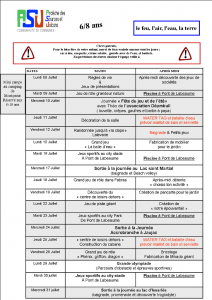 program juillet Fabras 6-8 ans.