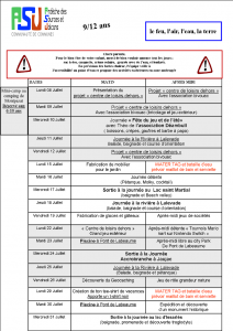 program juillet Fabras 9-12 ans.